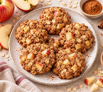 Apple & Cinnamon Oatmeal Cookies – No Added Sugar