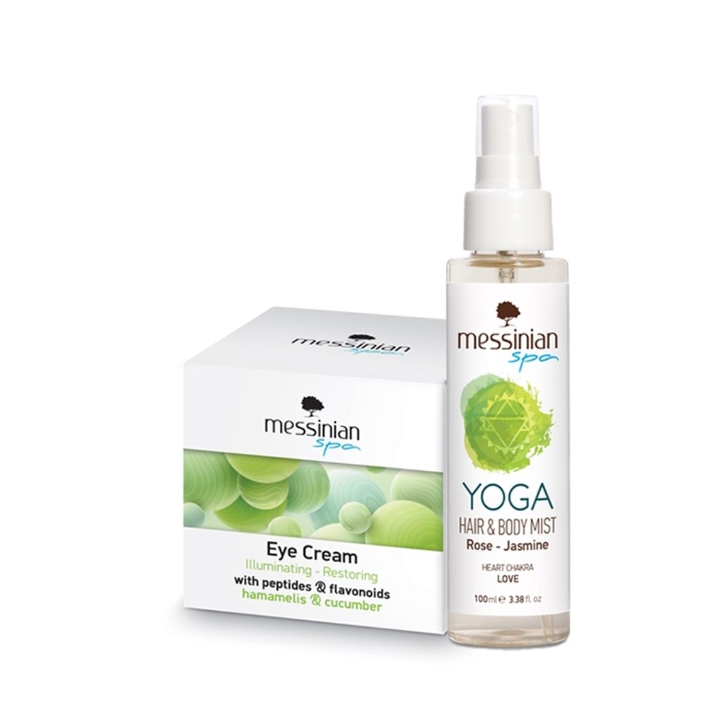 Eye Cream with Witch Hazel, Cucumber & Peptides  30ml + FREE Hair & Body Mist Rose-Jasmine 100ml