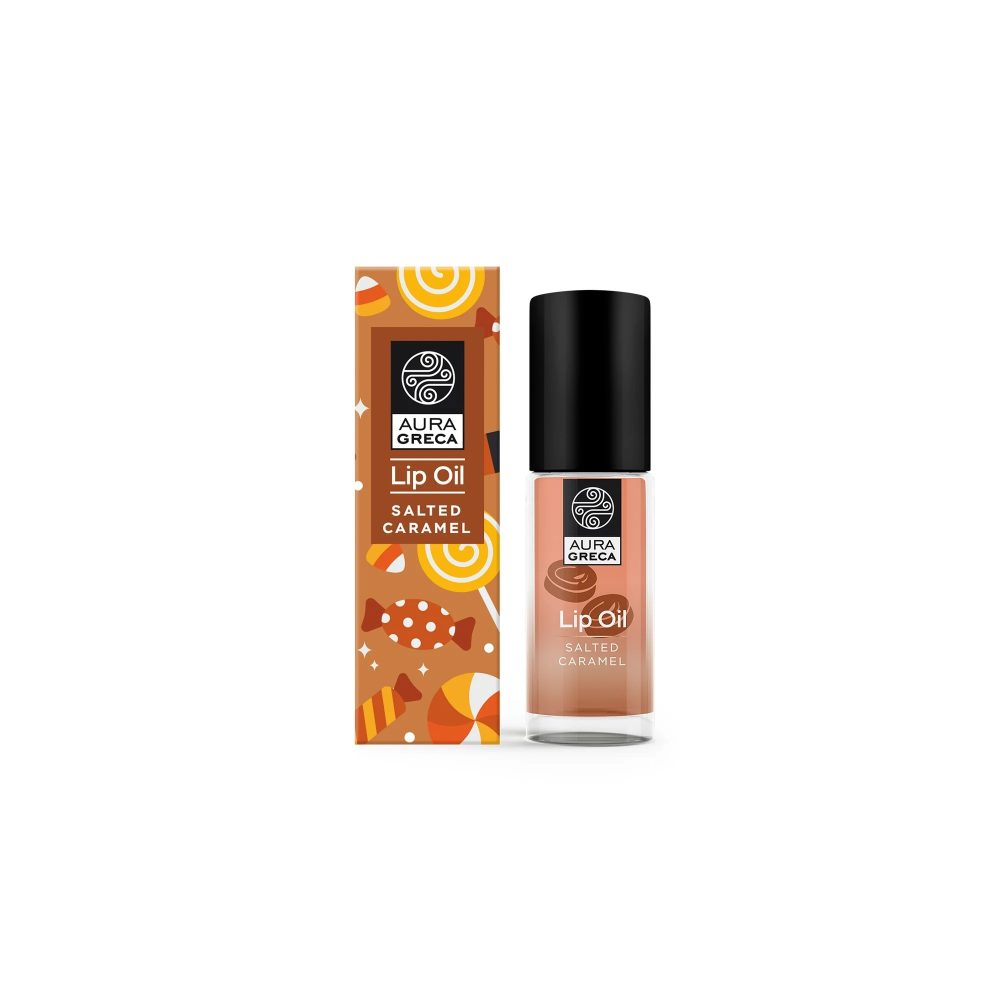 Aura Greca Salted Caramel Lip Oil | Hydrating Glossy Lip Care | Soft ...